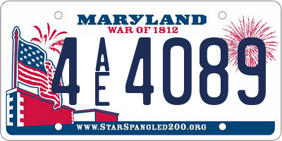 MD license plate 4AE4089