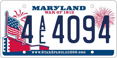 MD license plate 4AE4094