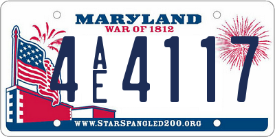 MD license plate 4AE4117