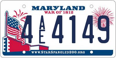 MD license plate 4AE4149