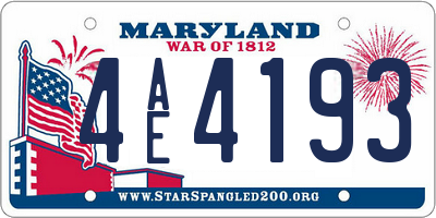 MD license plate 4AE4193
