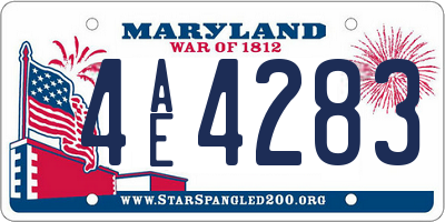 MD license plate 4AE4283