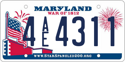 MD license plate 4AE4311