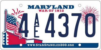 MD license plate 4AE4370
