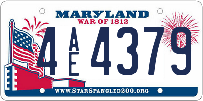 MD license plate 4AE4379