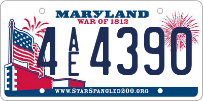 MD license plate 4AE4390