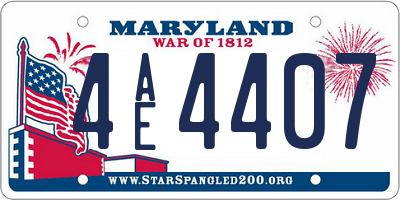 MD license plate 4AE4407