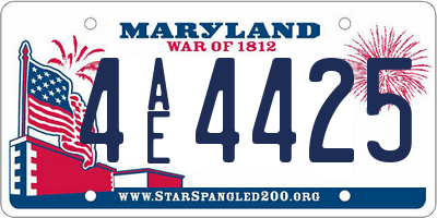 MD license plate 4AE4425