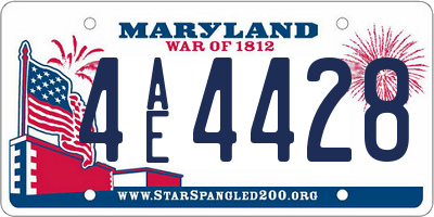 MD license plate 4AE4428