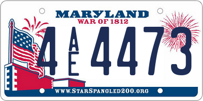 MD license plate 4AE4473