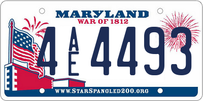 MD license plate 4AE4493
