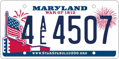 MD license plate 4AE4507