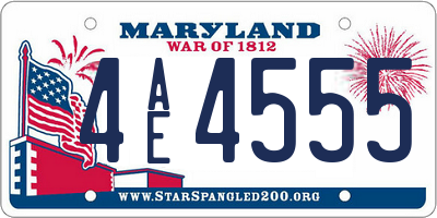 MD license plate 4AE4555