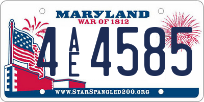 MD license plate 4AE4585