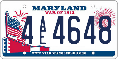 MD license plate 4AE4648