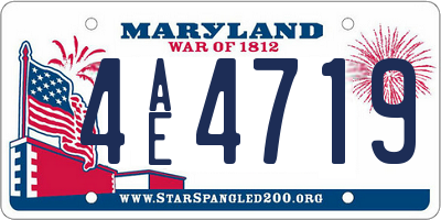 MD license plate 4AE4719