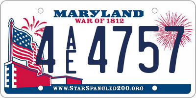 MD license plate 4AE4757