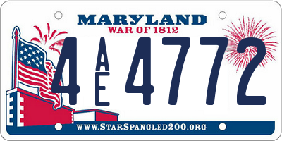 MD license plate 4AE4772