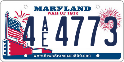 MD license plate 4AE4773