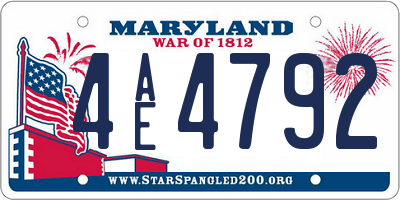 MD license plate 4AE4792