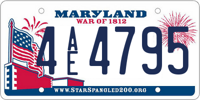 MD license plate 4AE4795