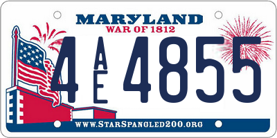 MD license plate 4AE4855
