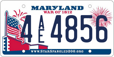 MD license plate 4AE4856