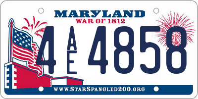 MD license plate 4AE4858