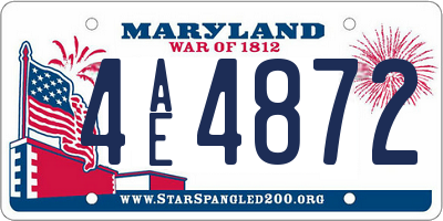 MD license plate 4AE4872