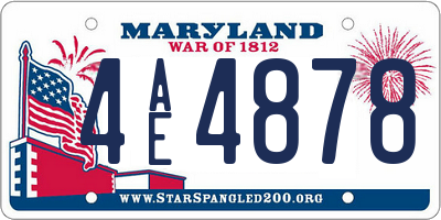 MD license plate 4AE4878