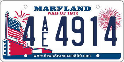 MD license plate 4AE4914