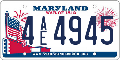 MD license plate 4AE4945