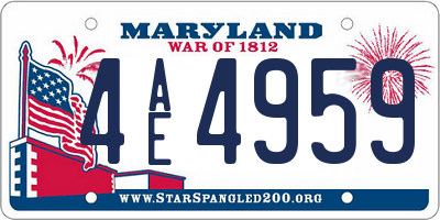 MD license plate 4AE4959