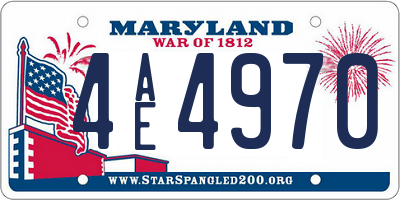 MD license plate 4AE4970