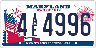 MD license plate 4AE4996