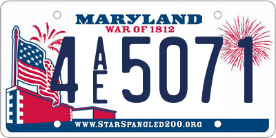 MD license plate 4AE5071