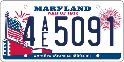 MD license plate 4AE5091