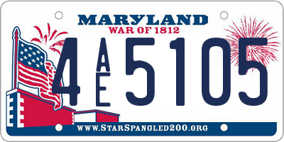MD license plate 4AE5105