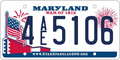 MD license plate 4AE5106