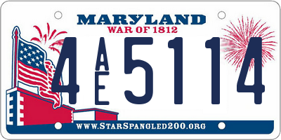 MD license plate 4AE5114