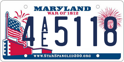 MD license plate 4AE5118
