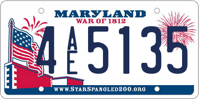 MD license plate 4AE5135