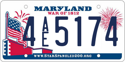 MD license plate 4AE5174