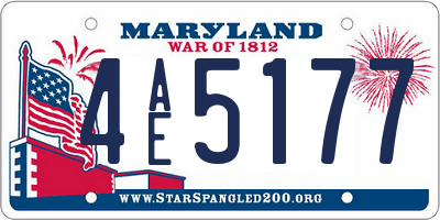 MD license plate 4AE5177