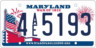 MD license plate 4AE5193
