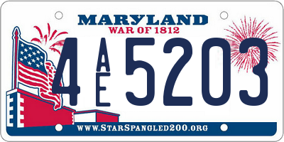 MD license plate 4AE5203