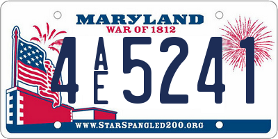 MD license plate 4AE5241