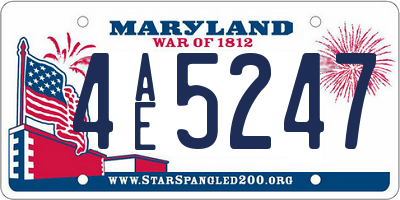 MD license plate 4AE5247
