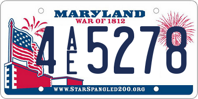 MD license plate 4AE5278