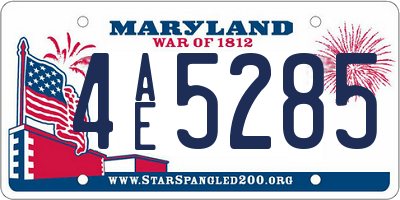 MD license plate 4AE5285
